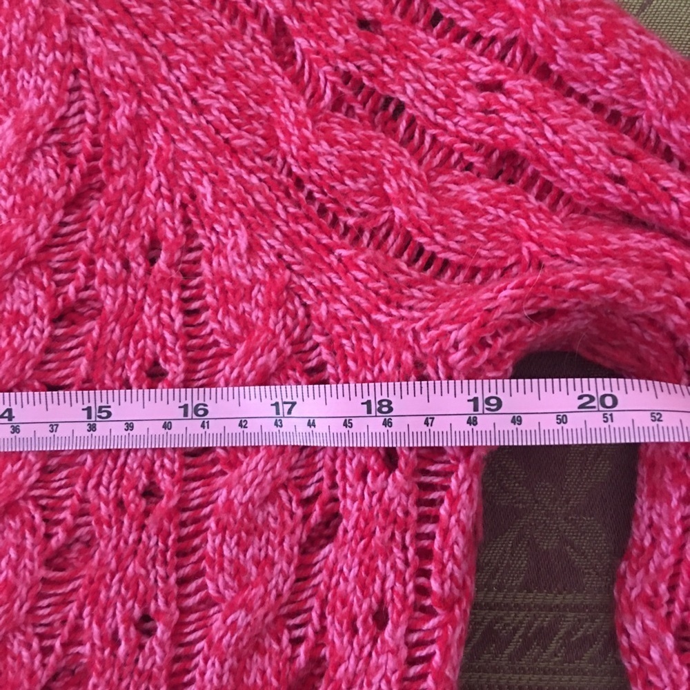Abercrombie & Fitch Sweater Loose Knit Pink Size M - Picture 10 of 13